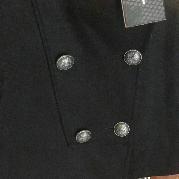 Black swan small pea coat with nautical buttons - Picture 3 of 5